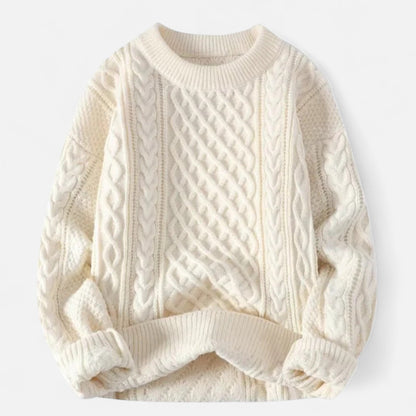 Pull en Laine Rouge Col Rond
