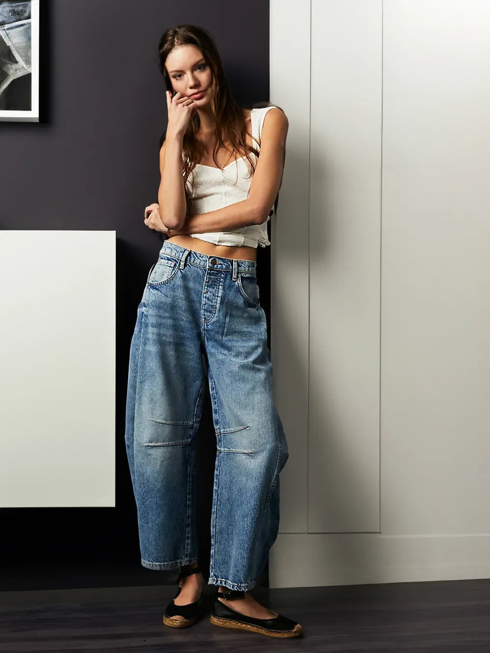 Jean Femme Décontracté avec Détails de Couture - BerlinGlamour