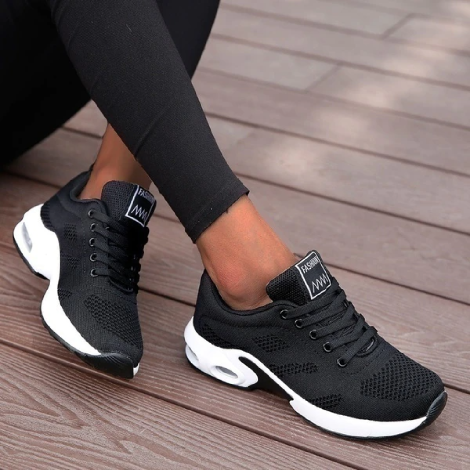 Baskets Femmes Noires Confortables et Légères - PanierRoyale