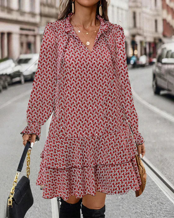 Robe Longue Femme Élégante à Manches avec Style Classique