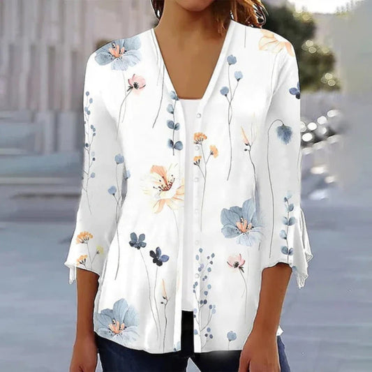 Robe Été Fleuri Manches Longues - PanierRoyale