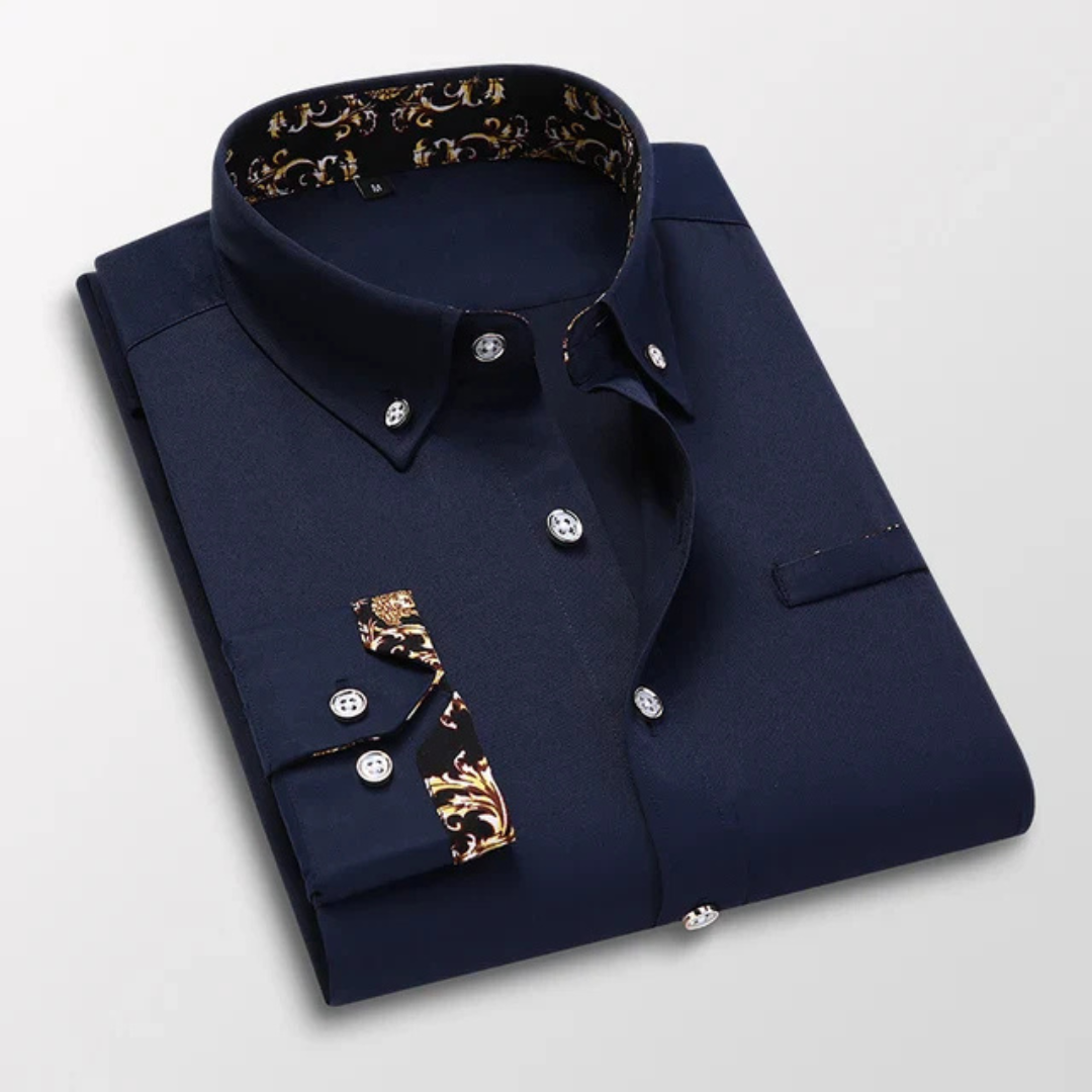 Chemise Homme Taille Grande Manches Longues Coton