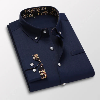 Chemise Homme Taille Grande Manches Longues Coton