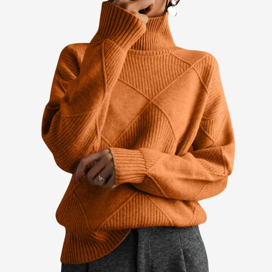 Pull Femme Doux et Confortable Col Roulé - PanierRoyale