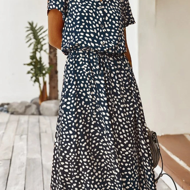 Robe Soirée Élégante à Manches Courtes