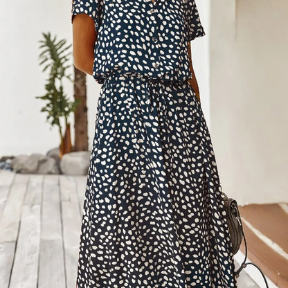 Robe Soirée Élégante à Manches Courtes