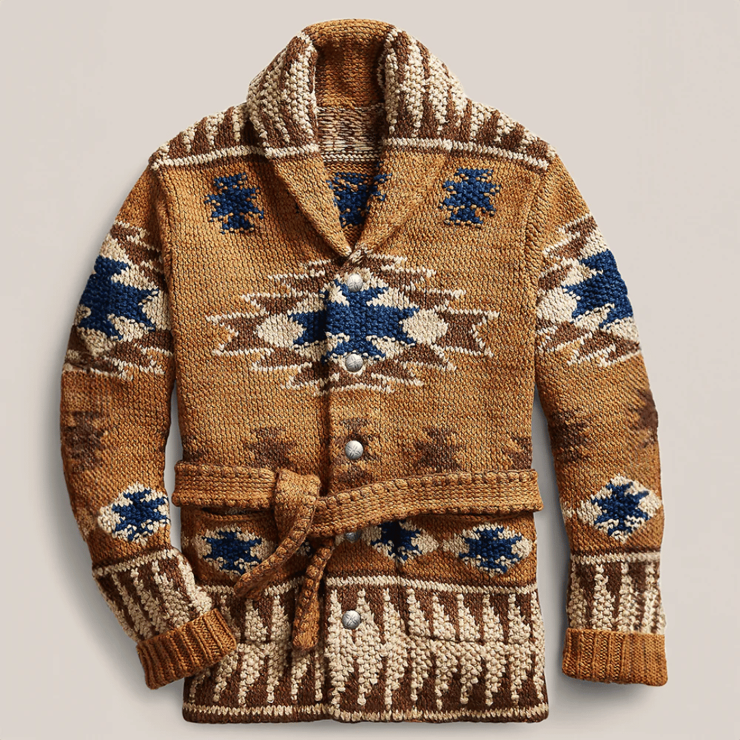 Gilet Homme en Maille Élégant - Style Western Classique - PanierRoyale