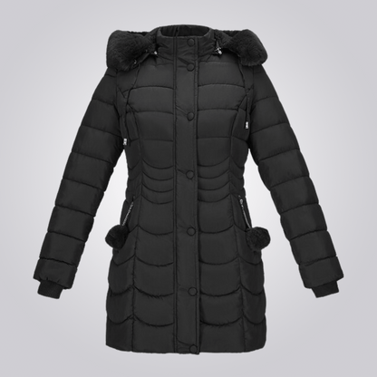 Manteau Femme Hiver avec Capuche Amovible Chaude