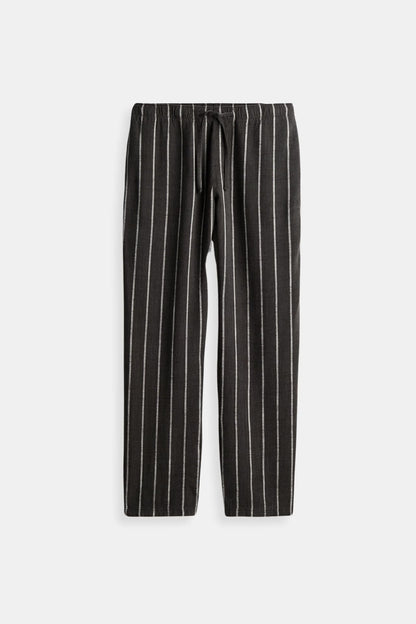 Pantalon Homme Élastique à Rayures Décontracté