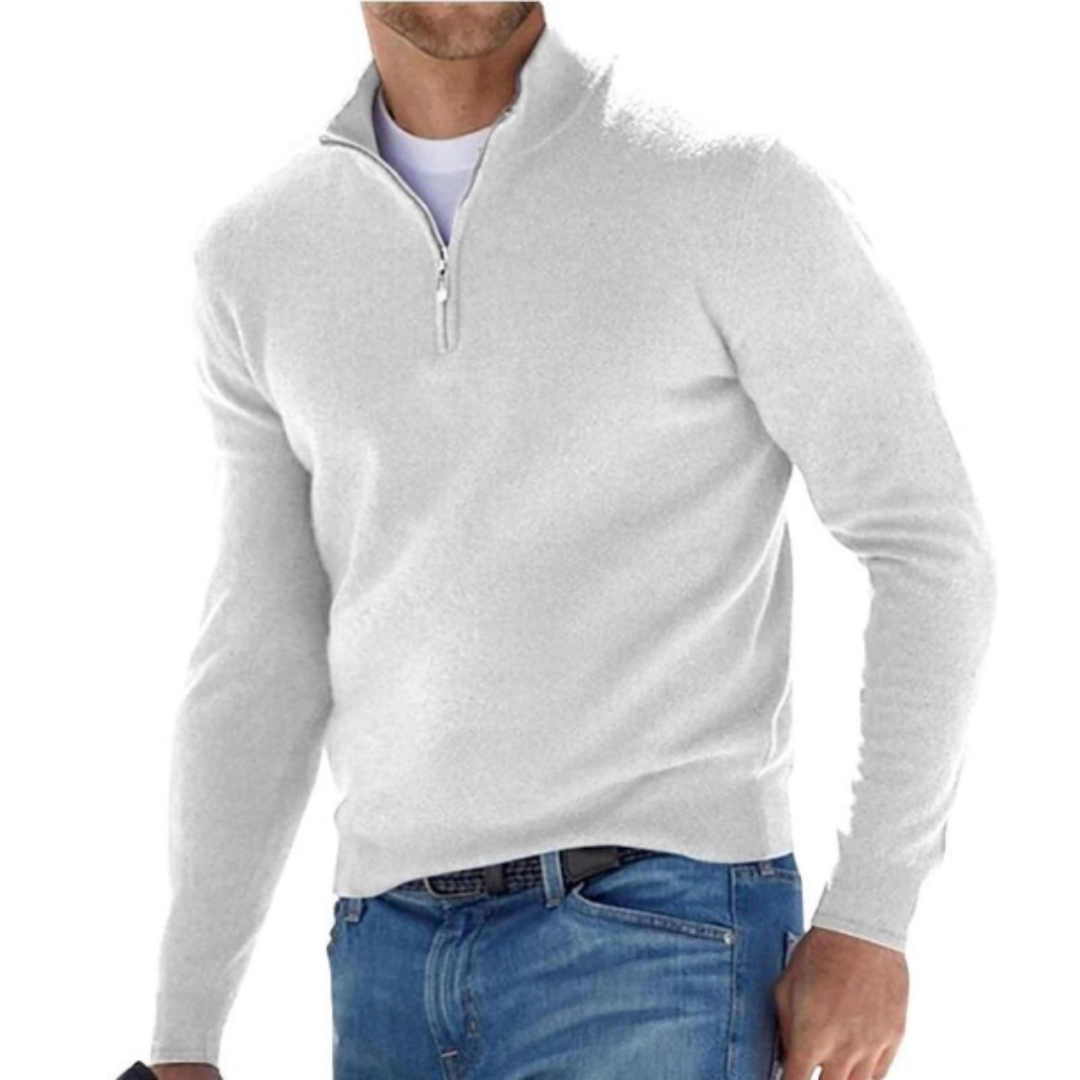 Pull Homme Hiver Chaud et Élégant Zippé - PanierRoyale