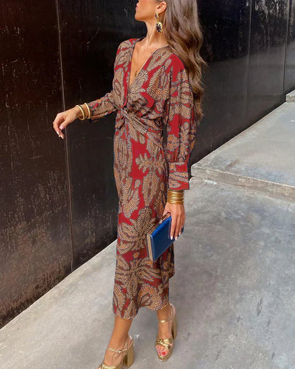 Robe Soirée Longue à Manches Courtes Elegante - PanierRoyale