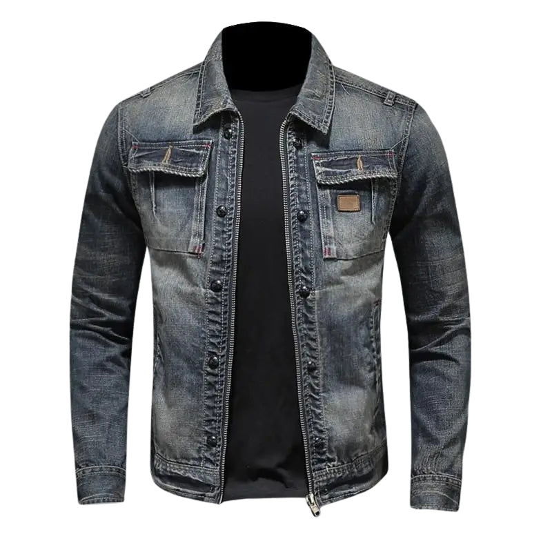 Veste Cuir Éclair Manches Longues Noir - PanierRoyale