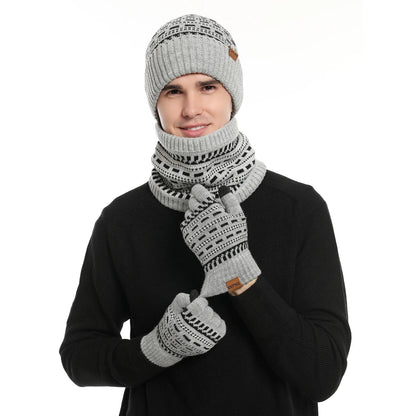 Costume Hiver Complet avec Bonnet, Écharpe et Gants pour Adulte - PanierRoyale