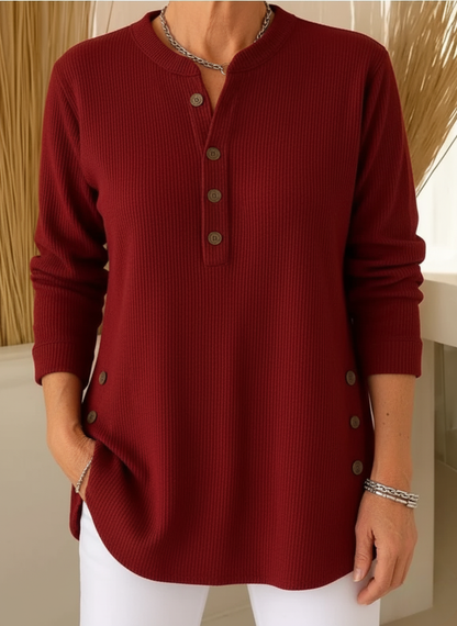 Pull Femme Tricot Boutons Doux Coupe Classique