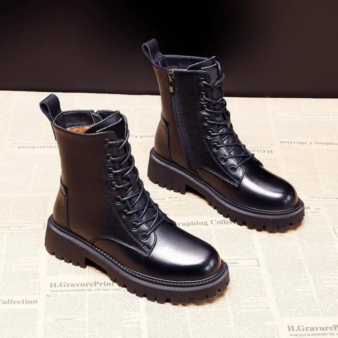 Bottes Hiver Femmes à Fermeture Éclair Chaussures Neige - PanierRoyale