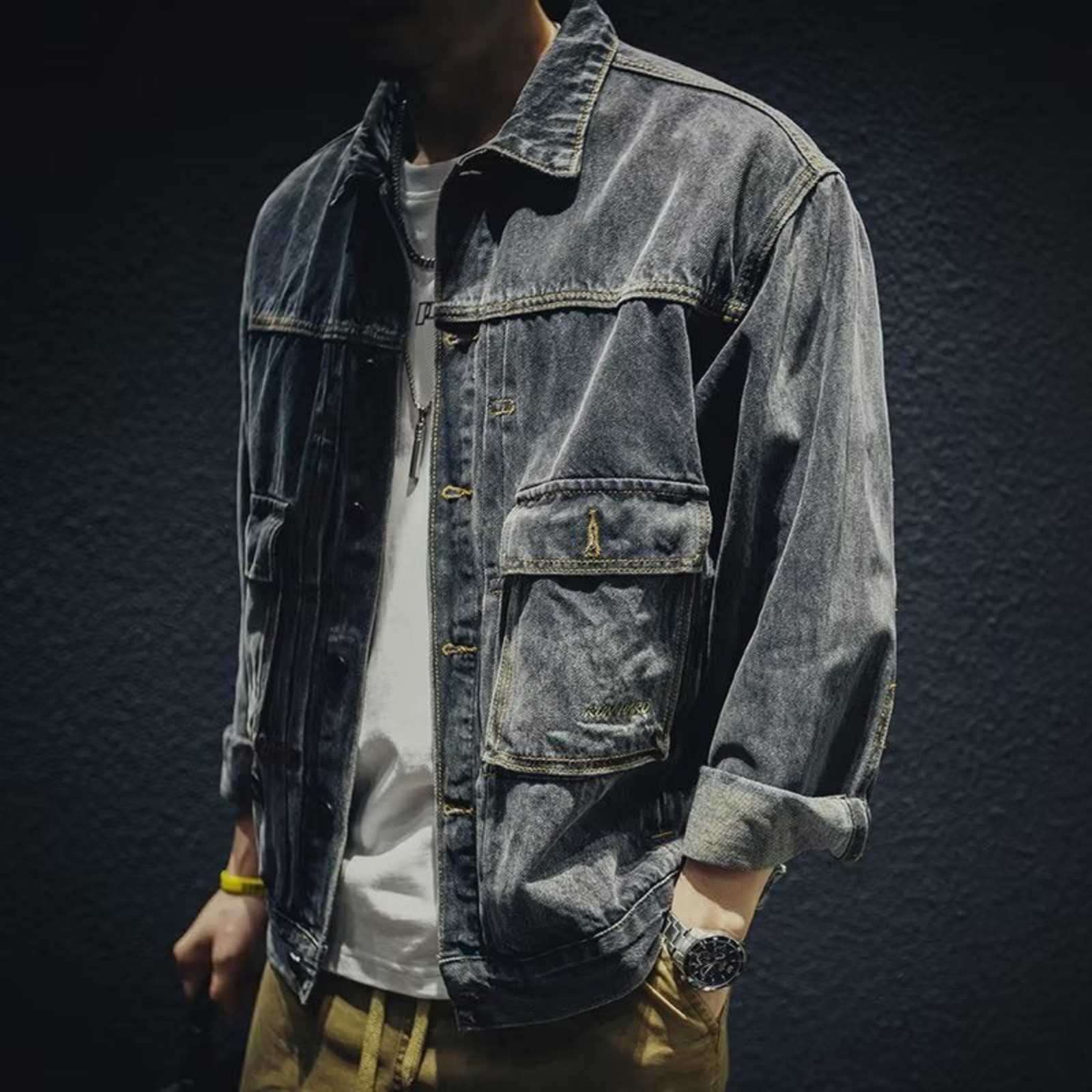 Veste Jean Denim Homme Style Classique - PanierRoyale