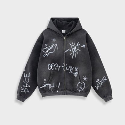 Sweat à Capuche Grande Taille Streetwear Imprimé Graphique - PanierRoyale