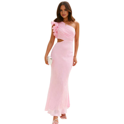 Robe Soirée Élégante Longue à Épaules Découvertes