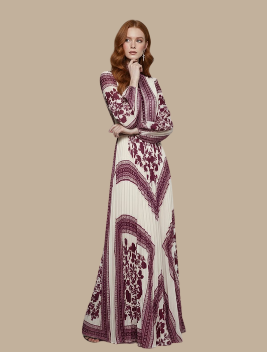 Robe de Soirée Longue Plissée Féminine - BerlinGlamour