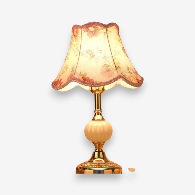 Lampe de Table Design Fleurs en Métal