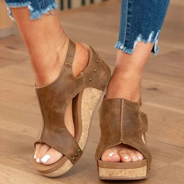 Sandales Talon Élégantes pour Femmes en Cuir Synthétique