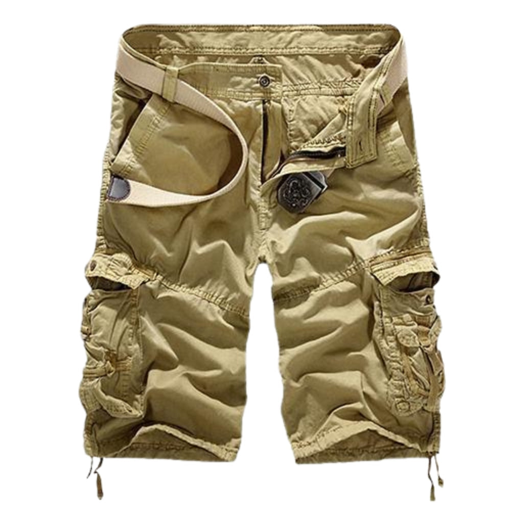 Pantalon Cargo Court avec Ceinture Élastique et Poches Pratiques - PanierRoyale