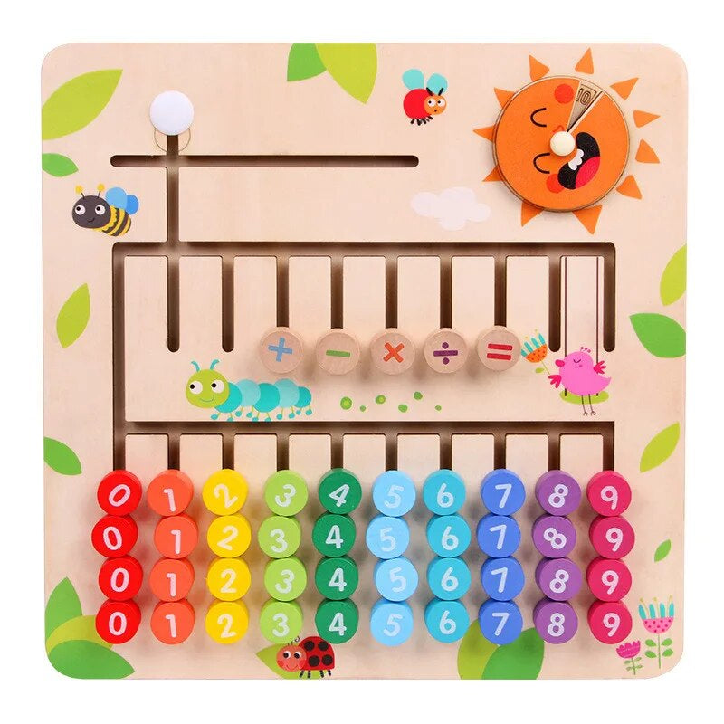 Jeu Éducatif Mathématiques en Bois pour Enfants - PanierRoyale