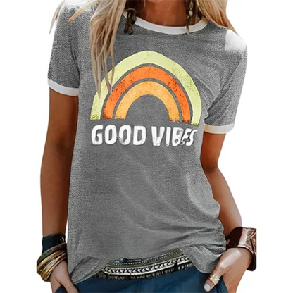T-shirt Femme Décolleté V Été Legère - PanierRoyale