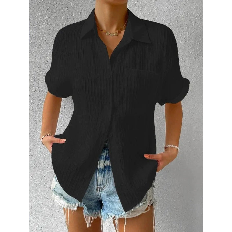 Chemise Femme Manches Courtes Élégante et Chic