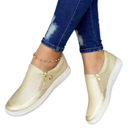 Chaussures décontractées femme à bout rond et semelle plate