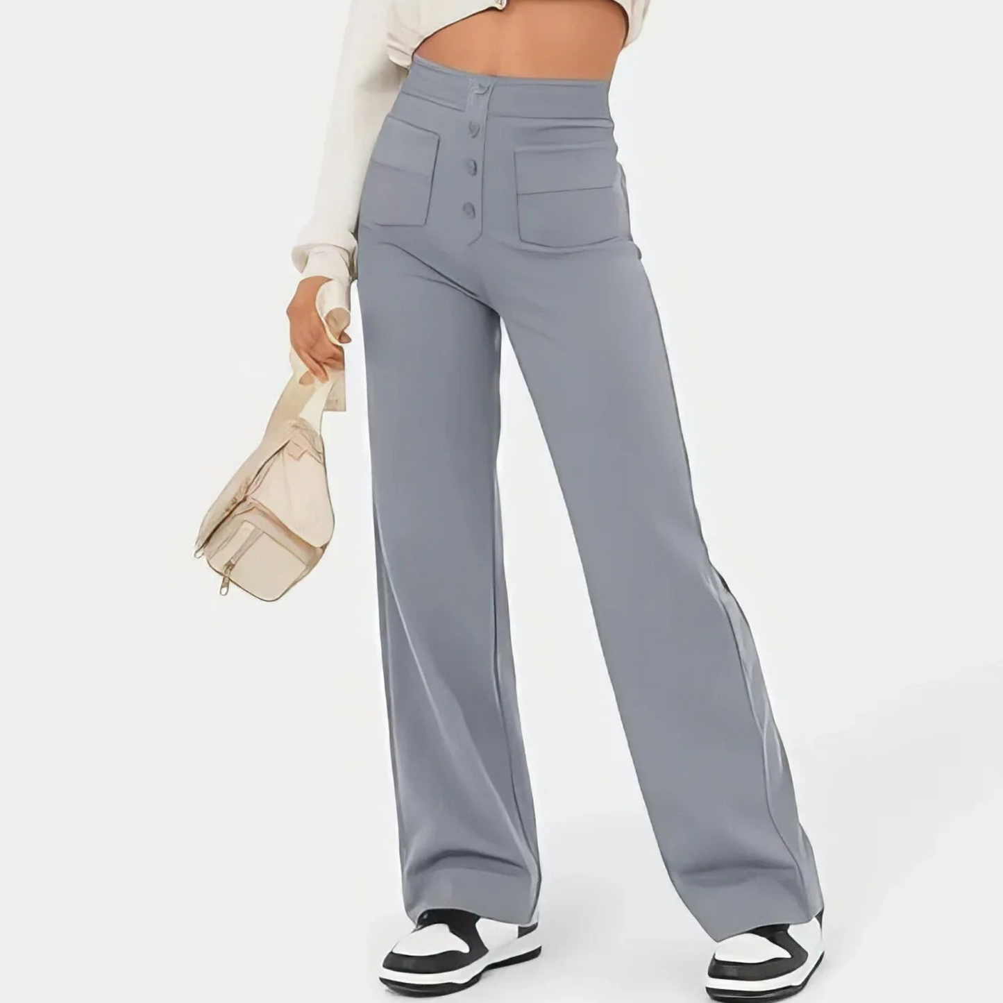 Pantalon Femme Taille Haute Confort et Élégance - PanierRoyale