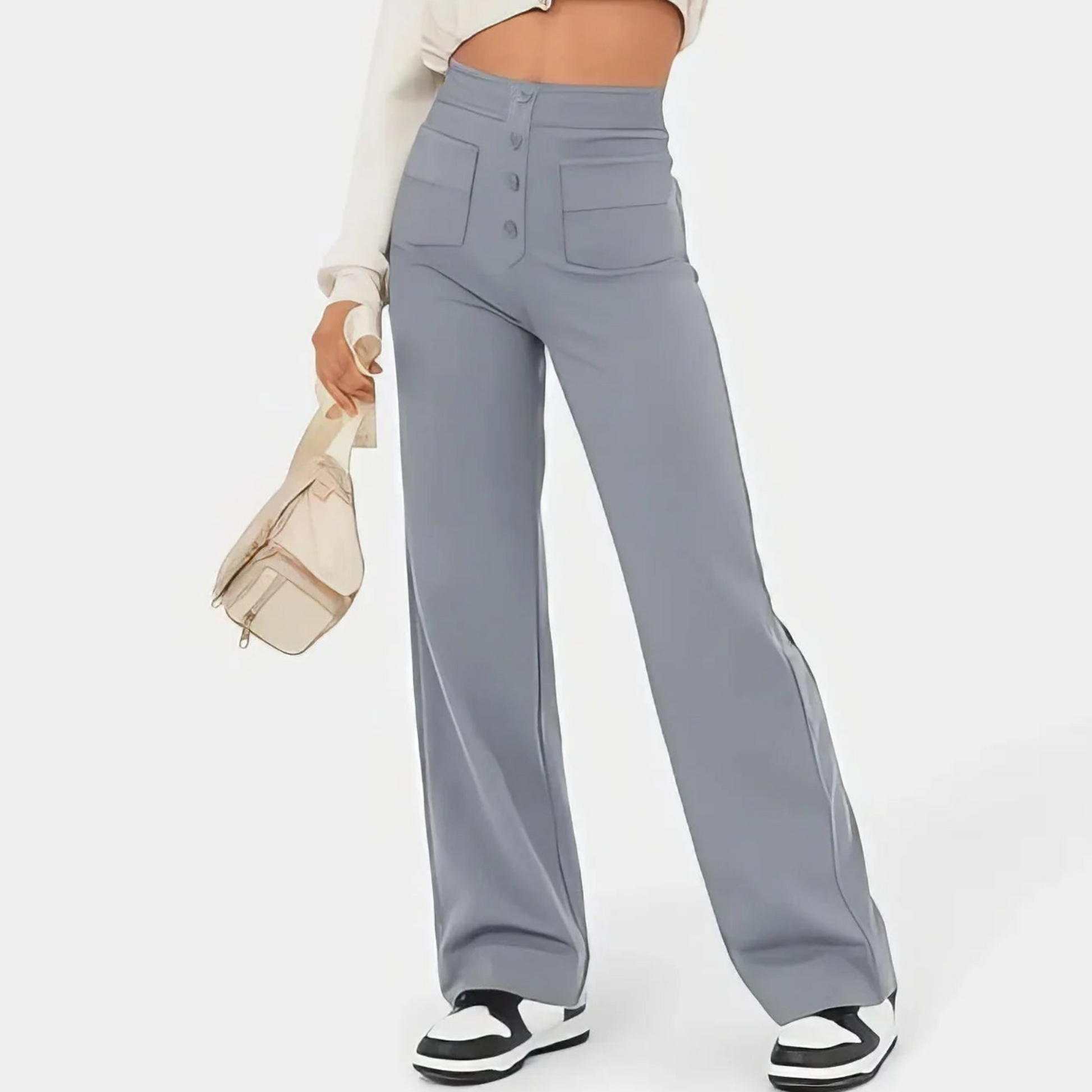 Pantalon Femme Taille Haute Confort et Élégance - PanierRoyale