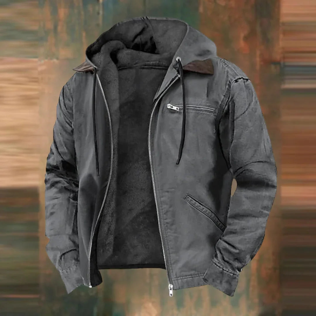 Veste Homme Coton Brun Décontractée