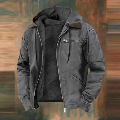 Veste Homme Coton Brun Décontractée