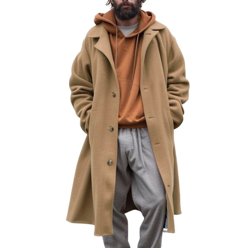 Manteau Homme Hiver Doublé avec Capuchon et Fermeture Éclair - PanierRoyale