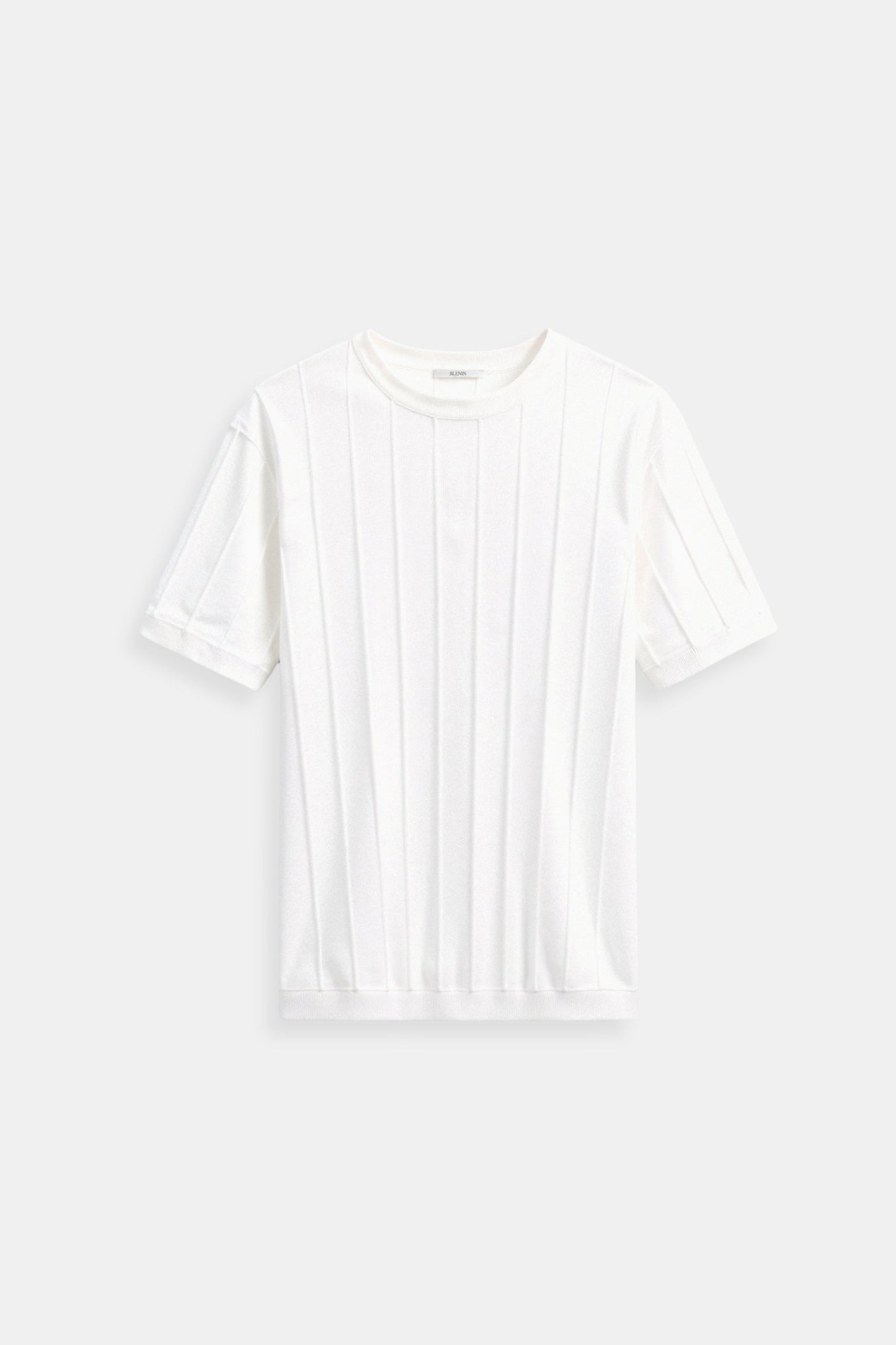 T-Shirt Rayé Classique Col Rond Épais et Confortable - BerlinGlamour