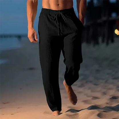 Pantalon Homme Blanc Élastique Slim Fit
