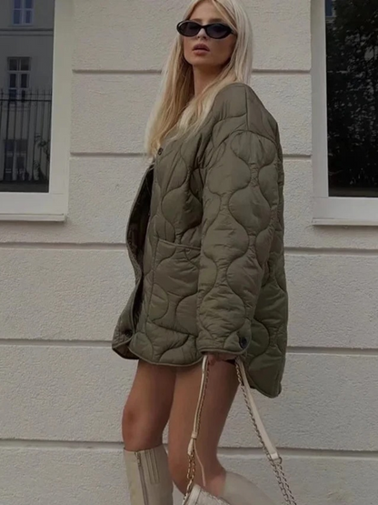 Veste femme décontractée à boutons