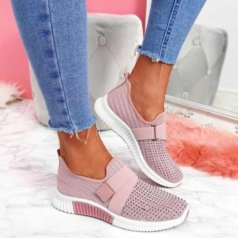 Baskets Femmes Mode à Lacets Élastiques