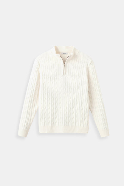 Pull à côtes zippé élégant pour homme