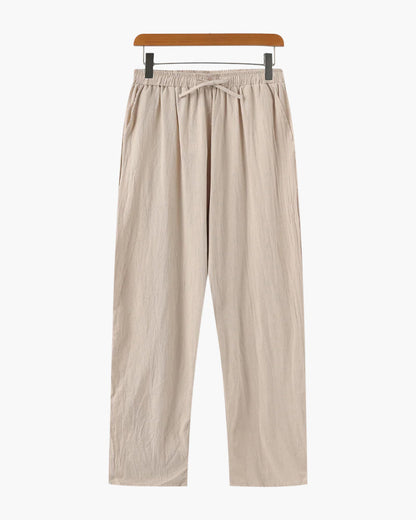Costume Homme Été Lin Chemise Chino Loafers Cuir