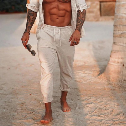 Pantalon Lin Homme Élégant et Confortable