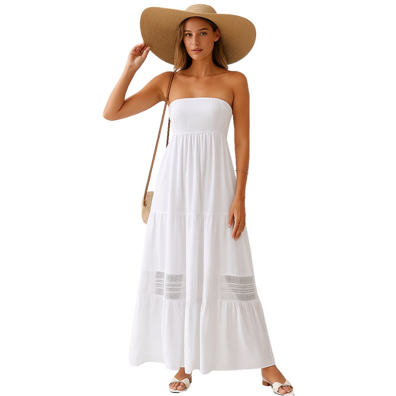 Robe Soirée Longue Sans Manches Élégante - PanierRoyale