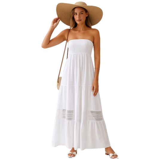 Robe Soirée Longue Sans Manches Élégante - PanierRoyale