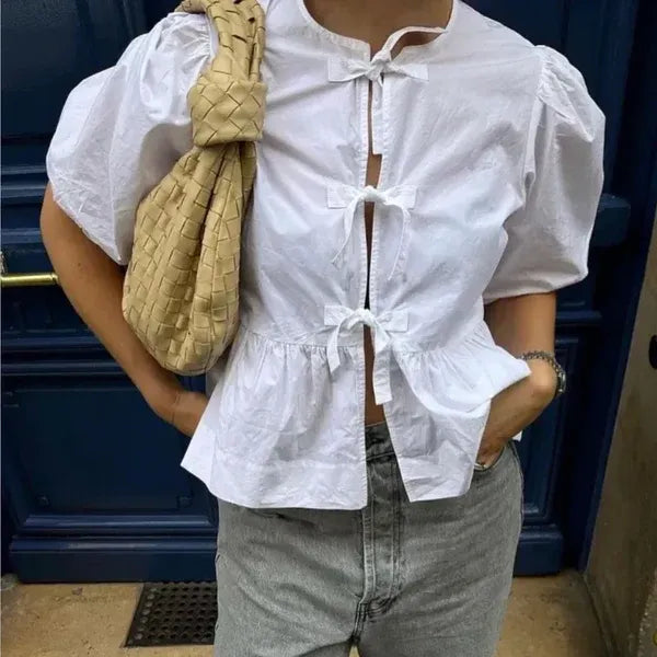 Blouse Femme Rayée Manches Longues Élégante