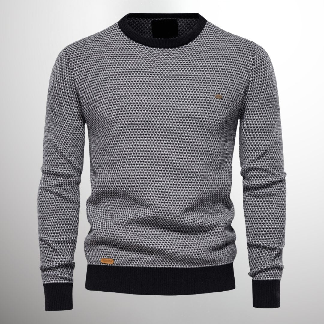 Pull Homme Gris Mélangé Classique - PanierRoyale