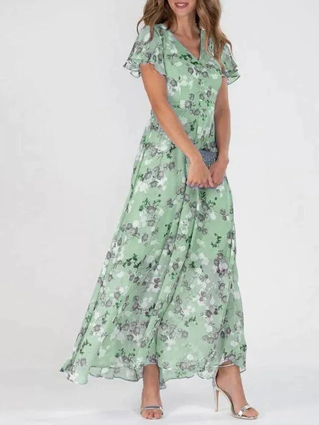 Robe Femme Élégante Mi-Longue en Soie pour Soirée et Mariage