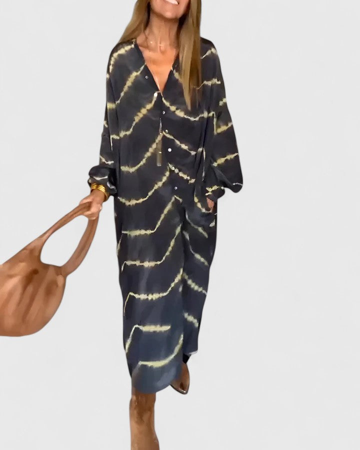 Robe Blouse Féminine en Batik Coloré - BerlinGlamour