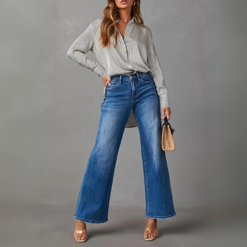 Jean Femme Taille Haute Confortable et Élégant - PanierRoyale