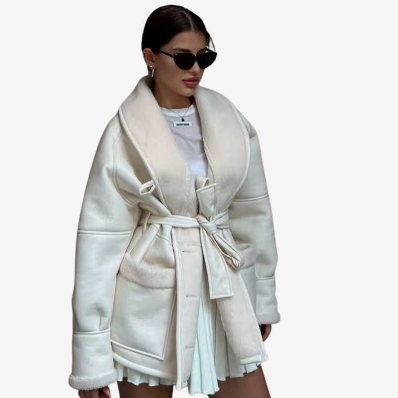 Manteau D'hiver Épais et Doux avec Capuchon et Poches